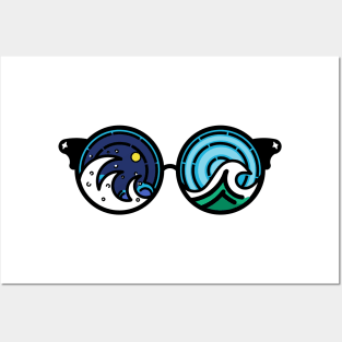 beach glasses Posters and Art